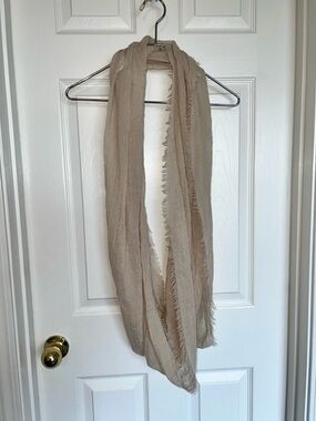 Lightweight Beige Infinity Scarf